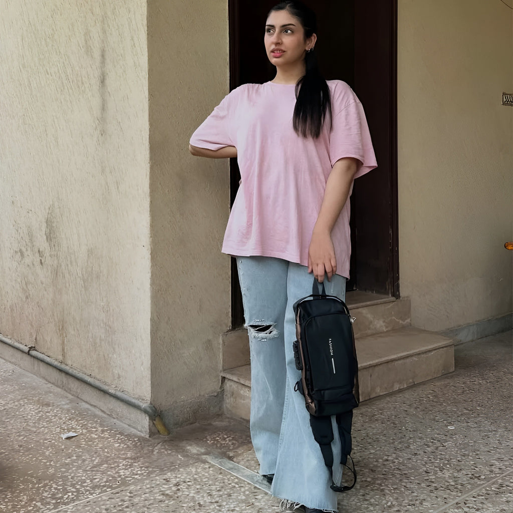 Premium Anti-Theft Sling Bag with Combination Lock & USB