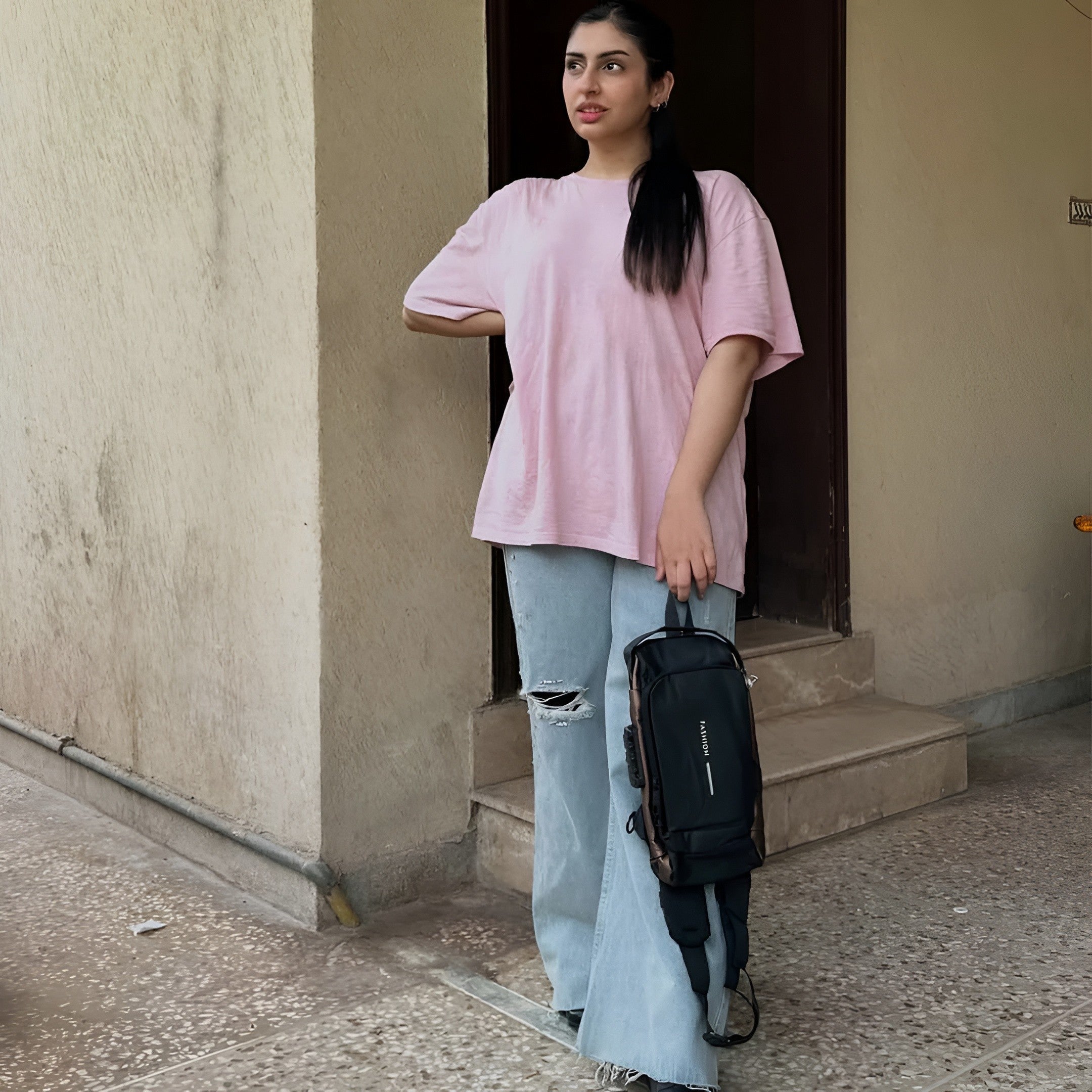 Premium Anti-Theft Sling Bag with Combination Lock & USB