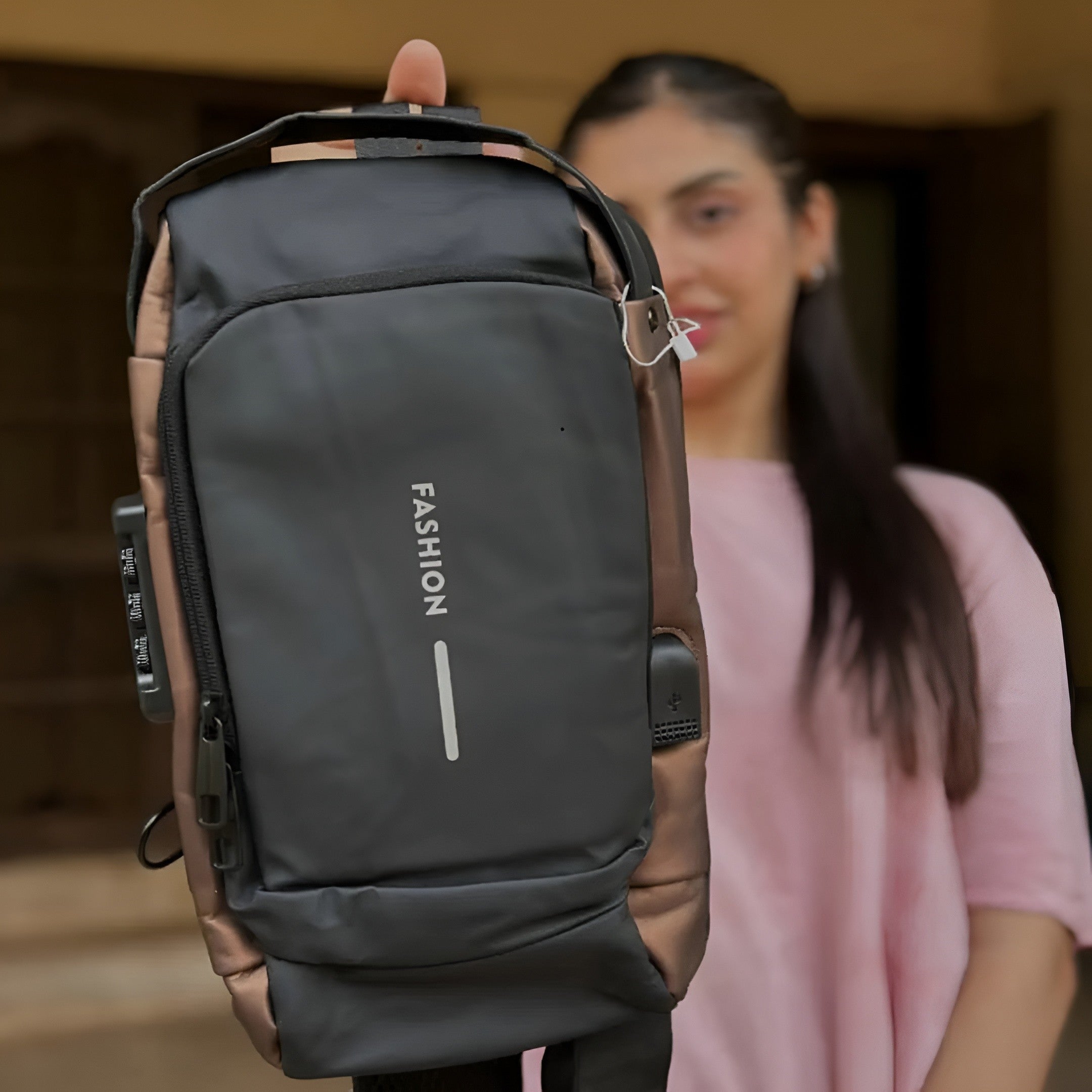 Premium Anti-Theft Sling Bag with Combination Lock & USB