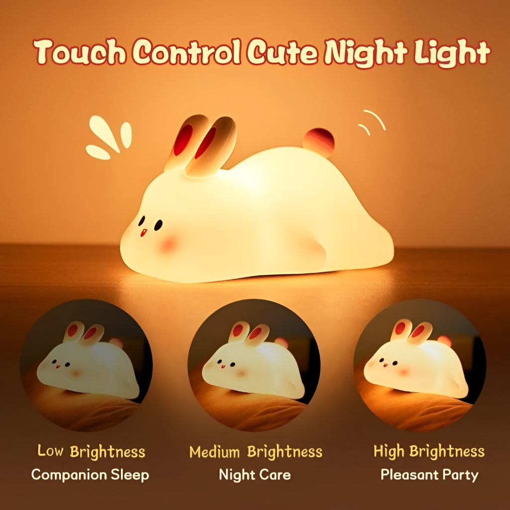 Cute Bunny(Rabit) Silicone Night Lamp