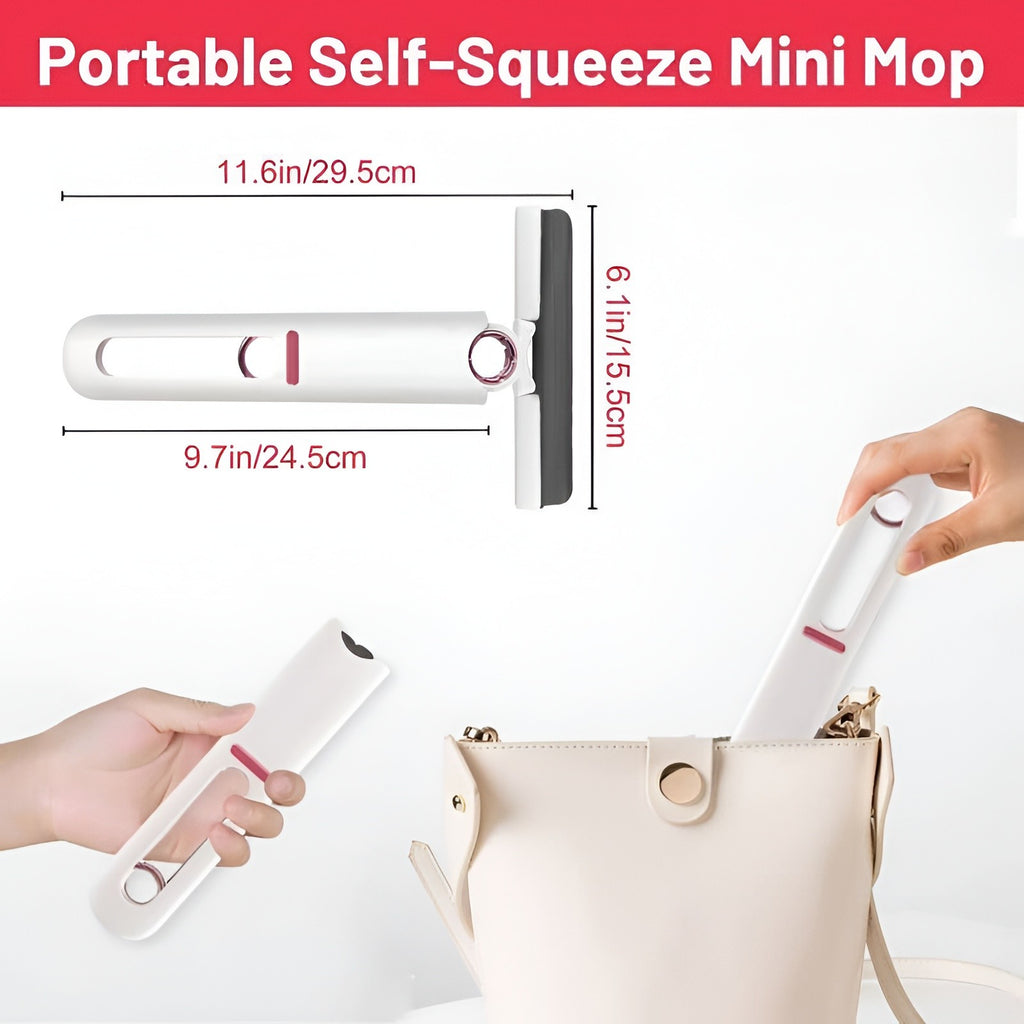 Portable Self-Squeezing Mini Mop