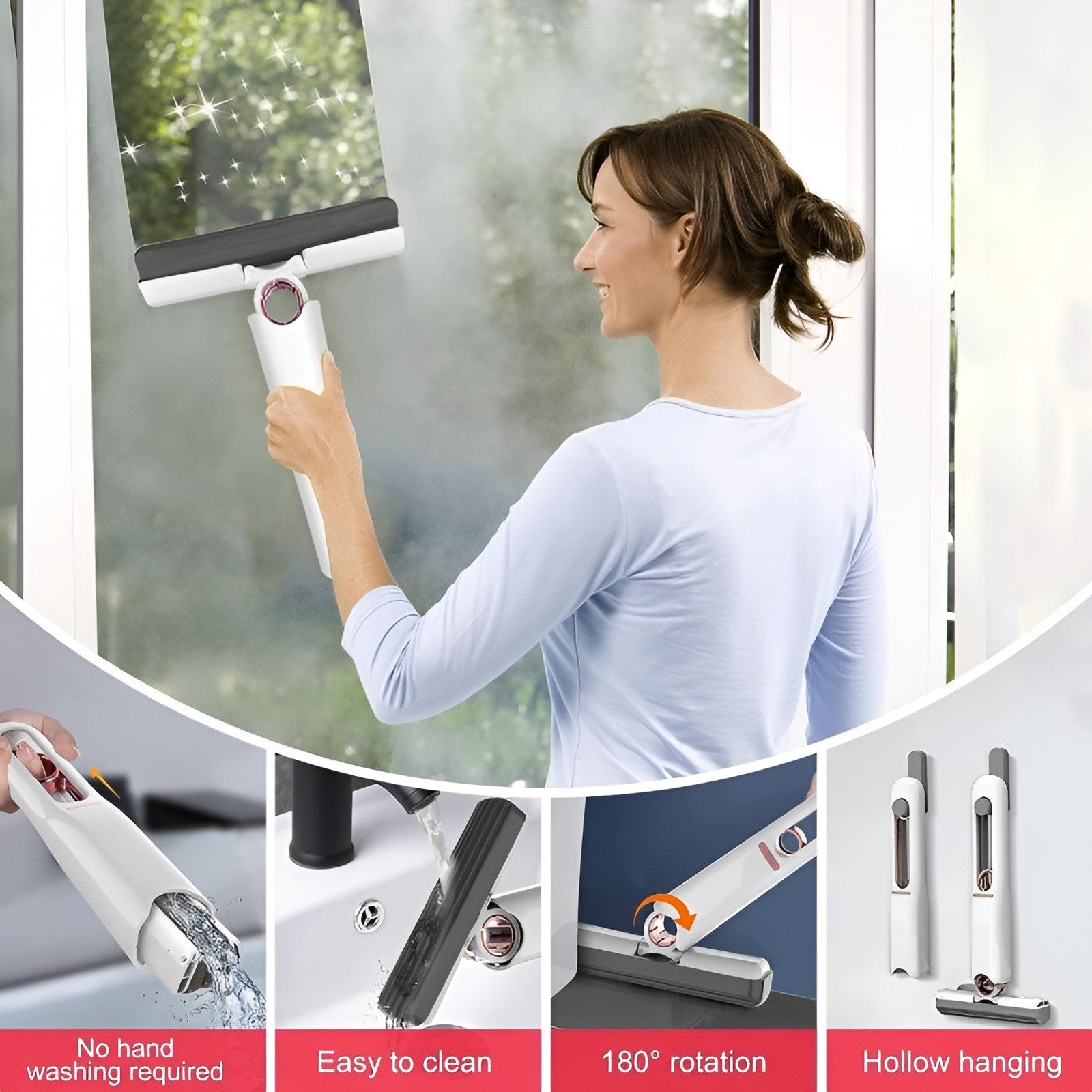 Portable Self-Squeezing Mini Mop