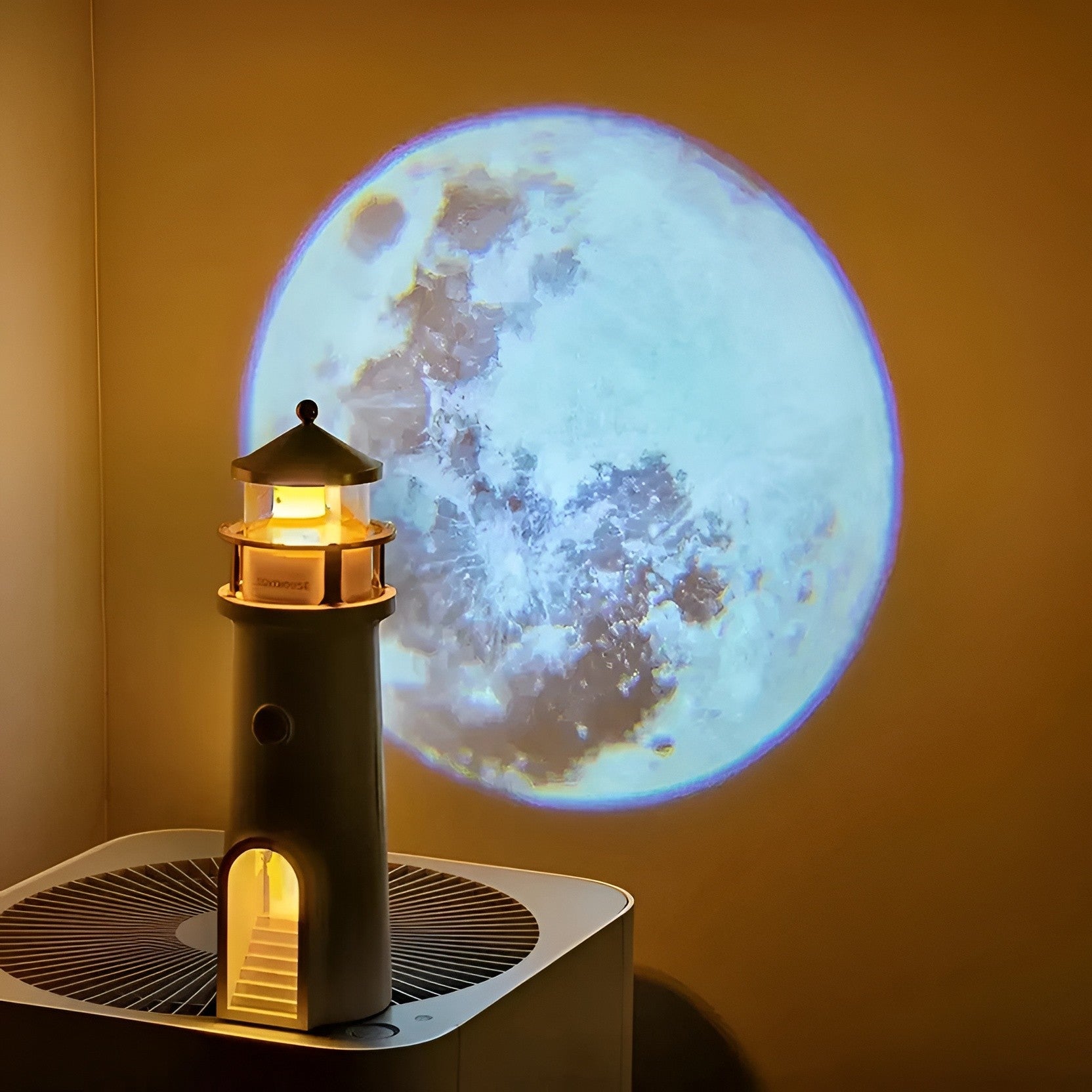 Lunar Glowhouse - Lighthouse Moon Projection Lamp