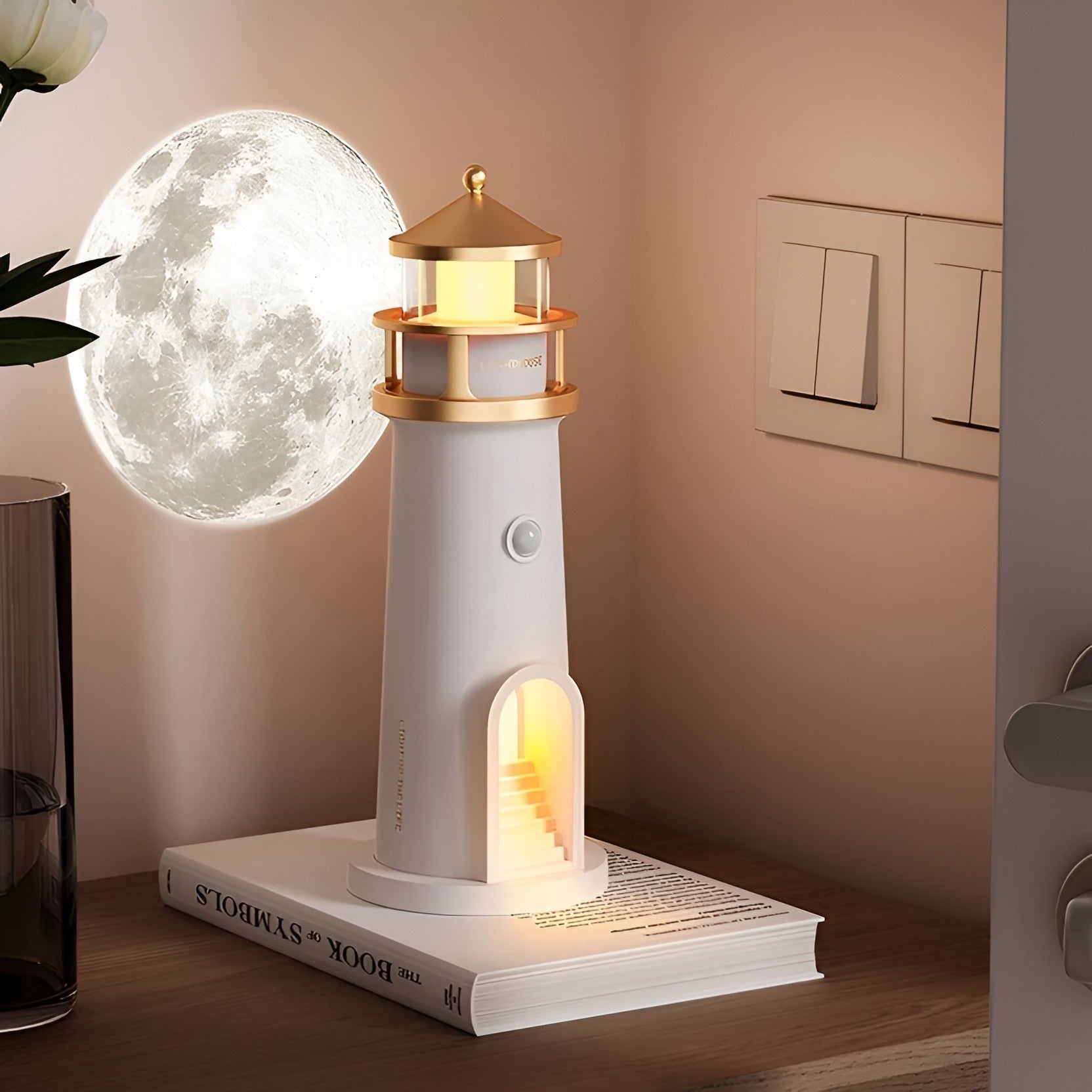 Lunar Glowhouse - Lighthouse Moon Projection Lamp