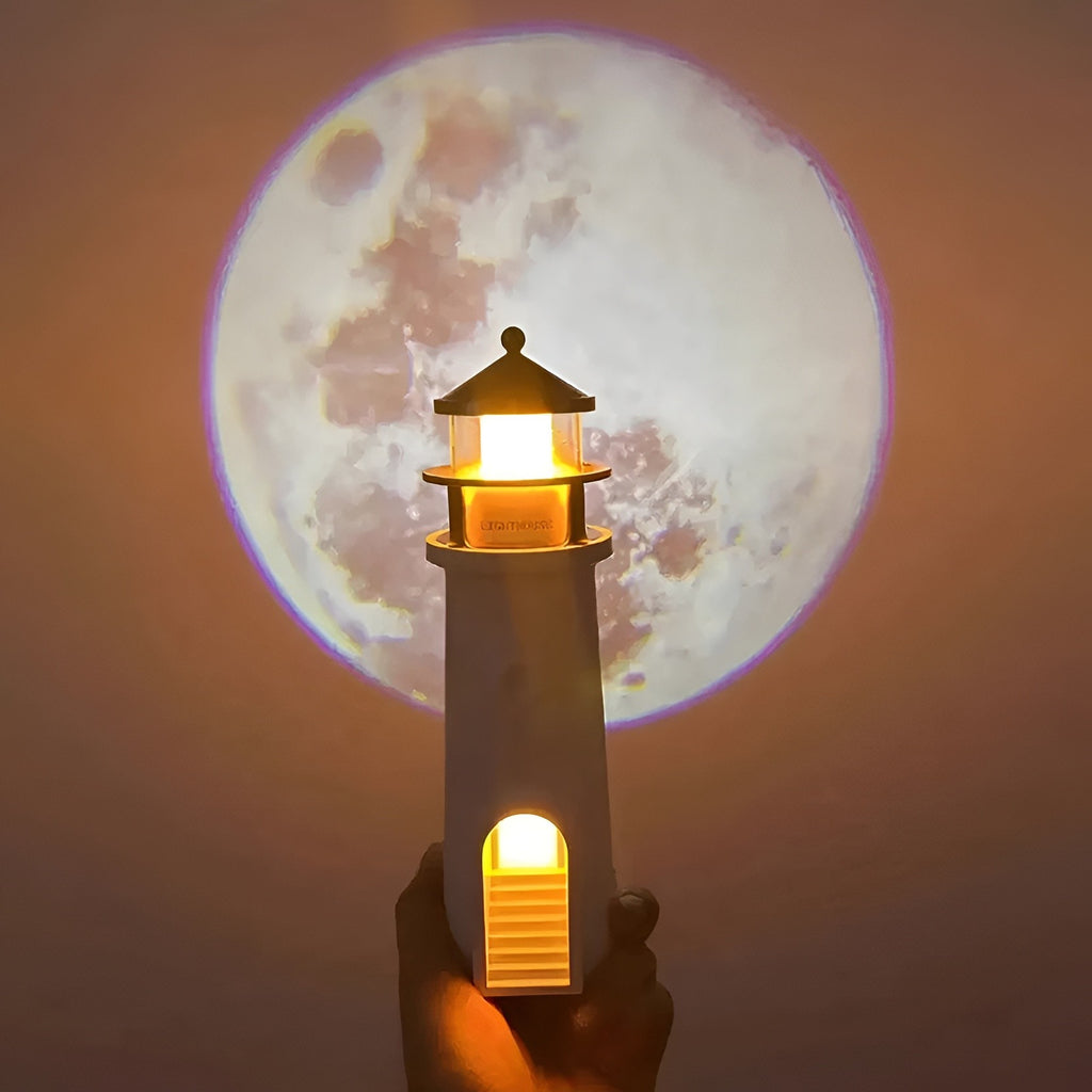Lunar Glowhouse - Lighthouse Moon Projection Lamp