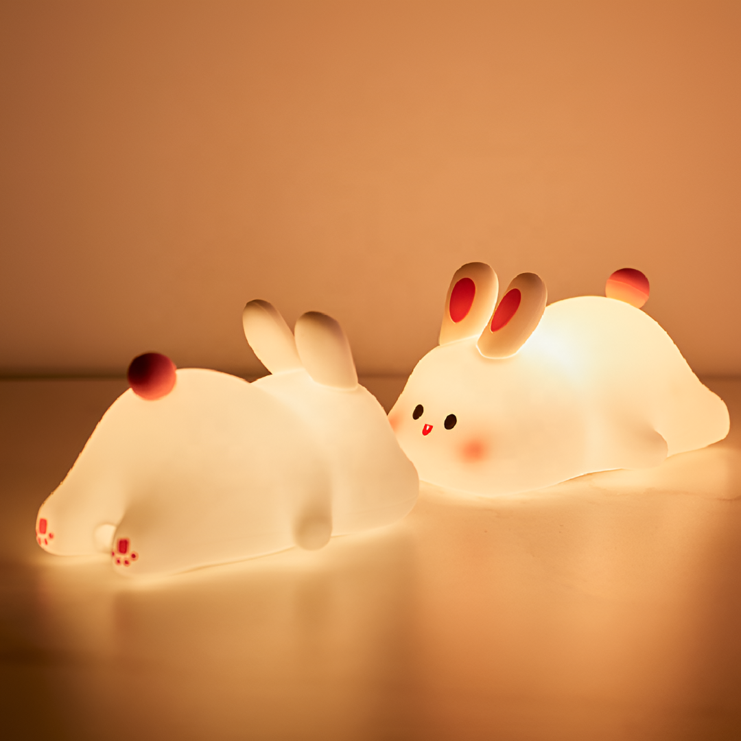 Cute Bunny Silicone Night Lamp – Soft Cozy Glow