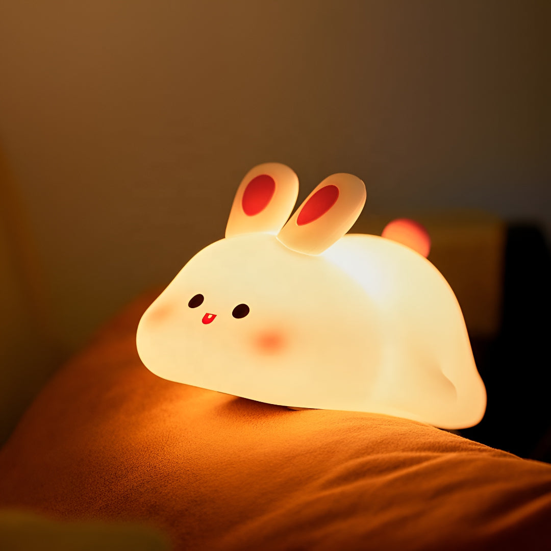Cute Bunny Silicone Night Lamp – Soft Cozy Glow