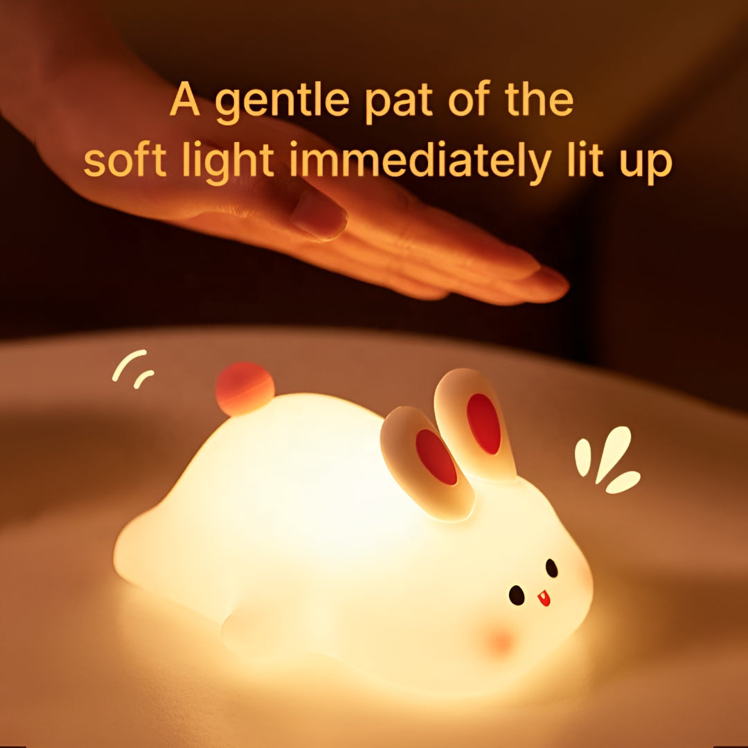 Cute Bunny Silicone Night Lamp – Soft Cozy Glow
