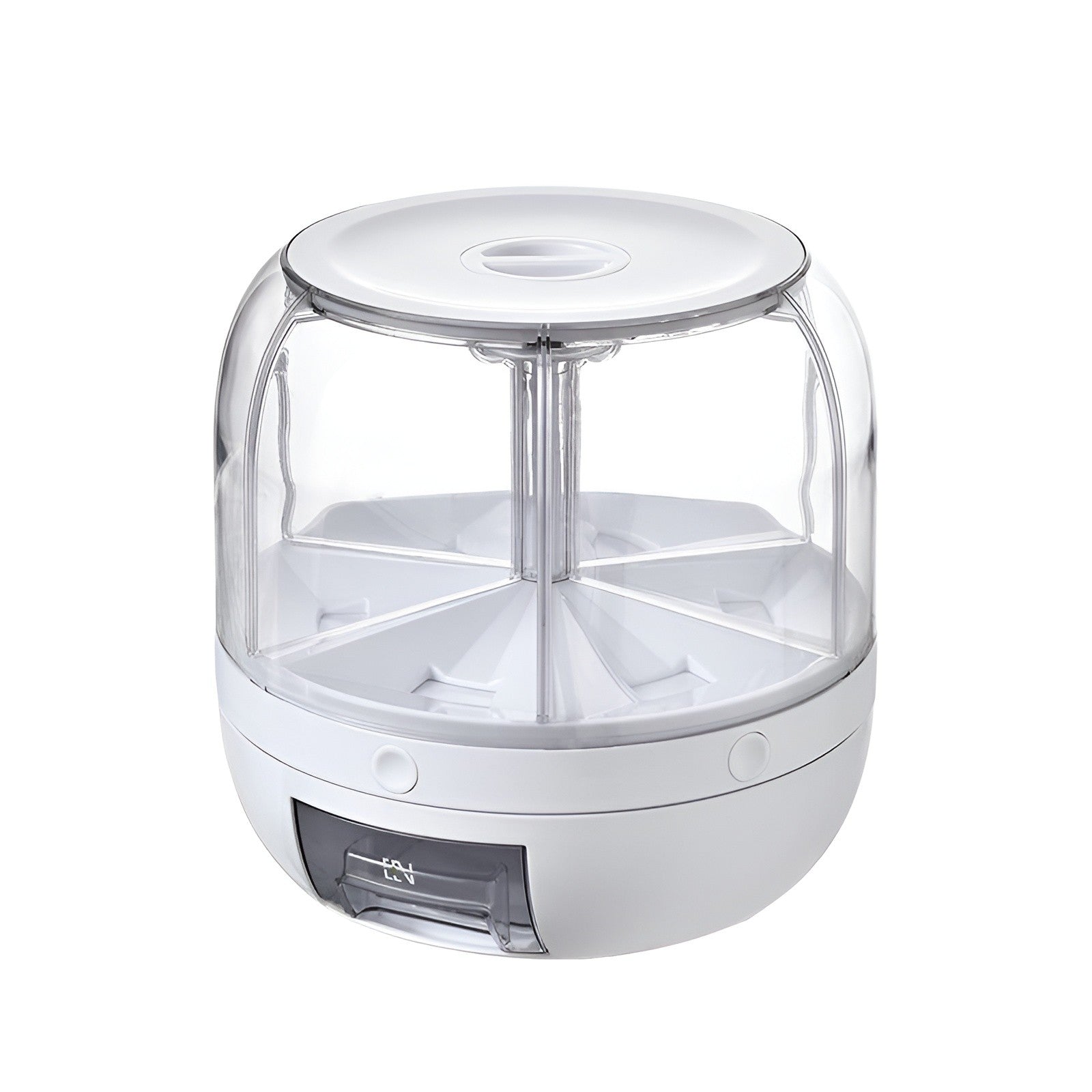6 Grid Rotating Grain Container – 360° Food Dispenser