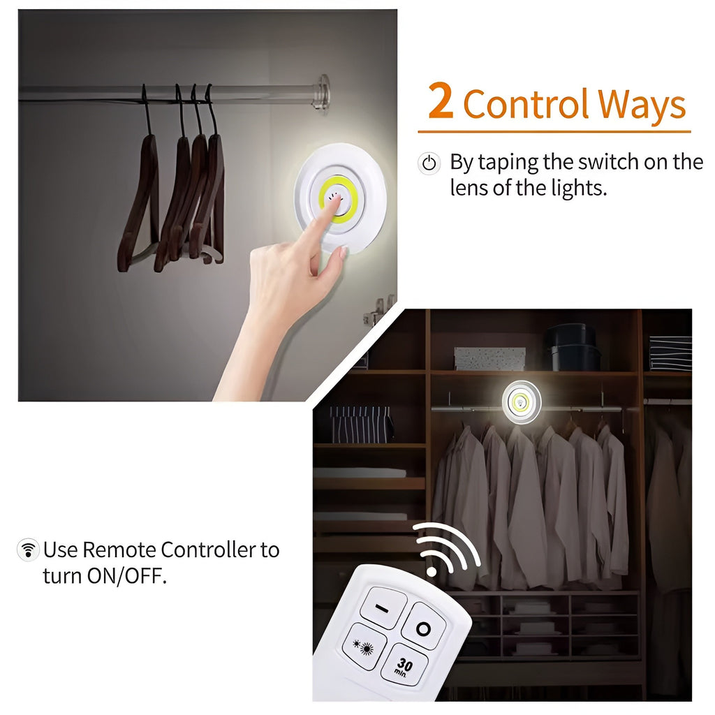 3-Pack Wireless LED Night Lights with Remote Control