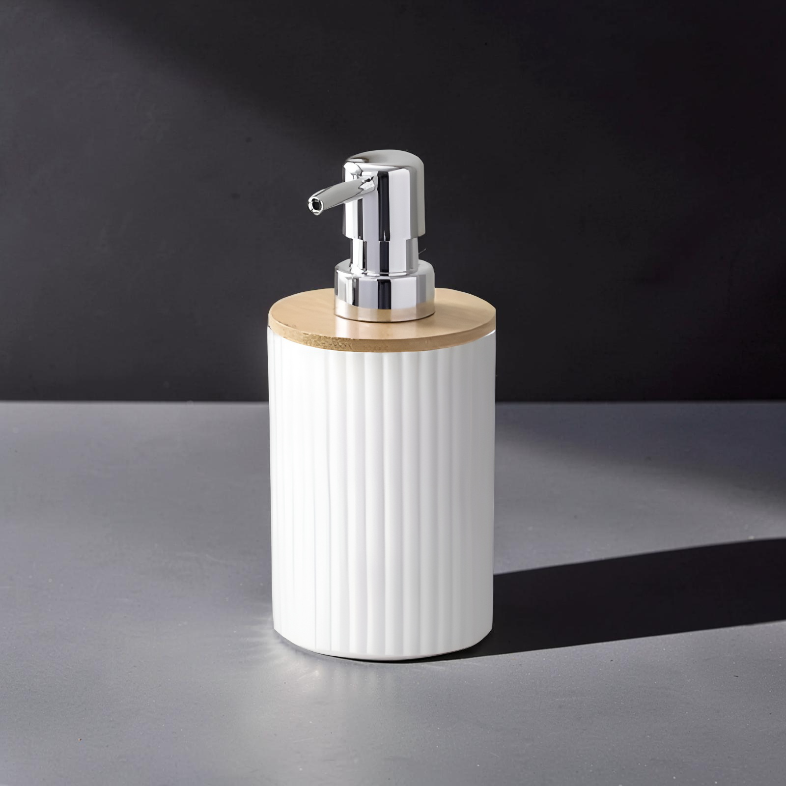 Modern Bamboo Bathroom Accessory Set