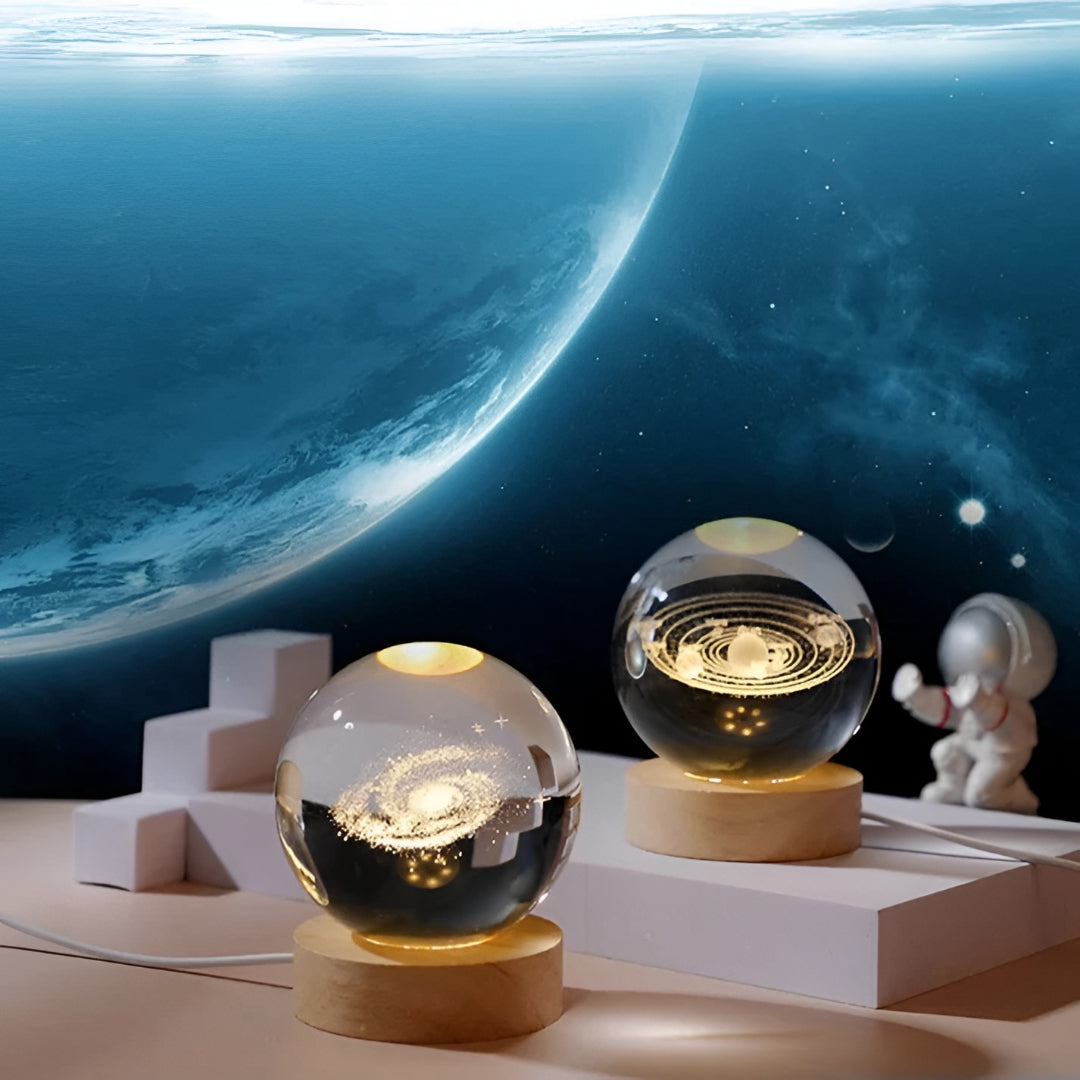 3D Saturn Crystal Ball LED Night Lamp
